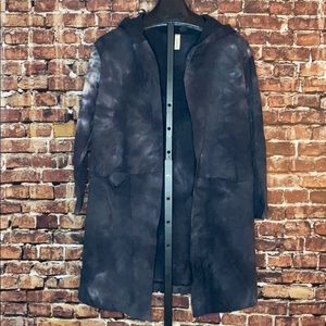 Crépas- Black and white tie dye open cardigan